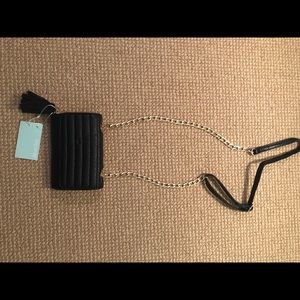 Deux Lux Black Crossbody/Wallet NWT
